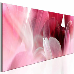 Paris Prix Tableau Imprimé Flowers : Pink Tulips 45 x 135 cm 