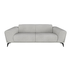 Vente-Unique Canapé 3 places en tissu gris clair VUSARI