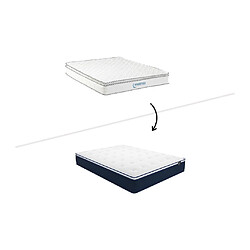 Avis Vente-Unique Ensemble 120 x 190 cm sommier + matelas ressorts ensachés et surmatelas intégré ép.24cm - ALTIER de YSMÉE