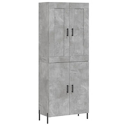 Maison Chic Buffet,Meuble de Rangement,commode pour salon,Cuisine Gris béton 69,5x34x180 cm Bois d'ingénierie -MN84186