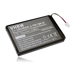 Vhbw Batterie LI-POLYMER 750mAh pour SONY Portable Reader remplace LIS1382(S), 1-756-769-31, 9702A50844, 9924A60515