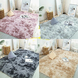 Acheter LUUCOZK Tapis à poils longs doux et moelleux pour chambre à coucher et salon - Gris foncé dégradé-160x200cm