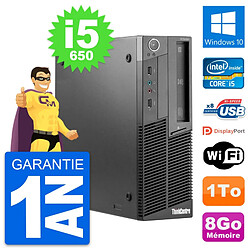 PC Lenovo ThinkCentre M90 SFF Intel i5-650 RAM 8Go Disque 1To Windows 10 Wifi · Occasion 