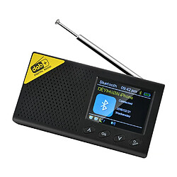 Universal Équipement de radiodiffusion numérique DAB portable compatible Bluetooth avec écran LCD couleur de 2,4 pouces 