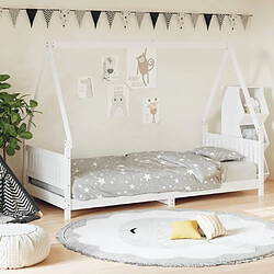 Maison Chic Lit simple Cadre de lit pour enfants,Lit d'Enfant Moderne blanc 90x200 cm bois de pin massif -MN52117