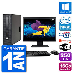 PC HP 800 G1 Ecran 19" Intel G3220 RAM 16Go Disque 250Go Windows 10 Wifi · Occasion 