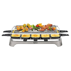 Appareil à raclette 10 personnes 1350w + pierre à griller - pr457b12 - TEFAL