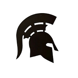 HOMEMANIA Décoration Murale Spartan - Art Mural - pour Séjour, Chambre - Noir en Acier, 43 x 0,15 x 50 cm 