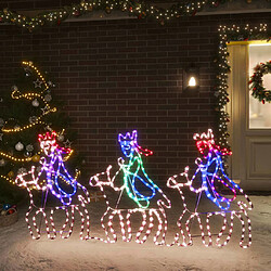 vidaXL Figurine de Noël de trois mages avec 504 LED 70x50 cm 