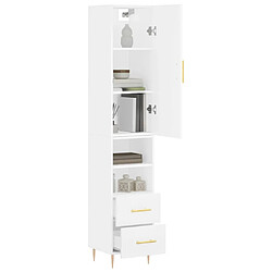 Avis Maison Chic Buffet,Meuble de Rangement,commode pour salon,Cuisine Blanc 34,5x34x180 cm Bois d'ingénierie -MN90115