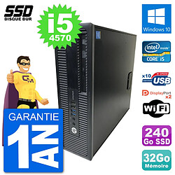 PC HP EliteDesk 800 G1 Core i5-4570 RAM 32Go SSD 240Go Windows 10 Wifi · Occasion 