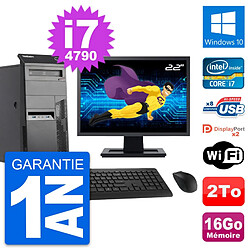 PC Tour Lenovo M83 Ecran 22" Intel i7-4790 RAM 16Go Disque 2To Windows 10 Wifi · Occasion 