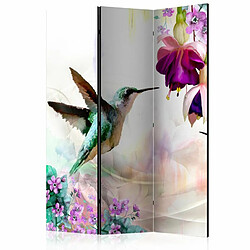 Paris Prix Paravent 3 Volets Hummingbirds & Flowers 135x172cm