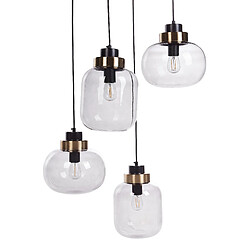 Beliani Lampe suspendue en verre gris clair ZAYANDE