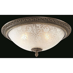 MAYTONI Plafonnier Flush Bowl Bronze Antique, 3 Lumières, E27