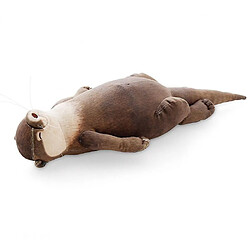 Universal Jolie loutre remplie d'étui à crayon en coton, tapis de poignet, oreiller, enfants, filles, joyeux cadeau de Noël, 40 cm.(brun)