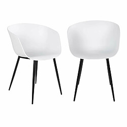 House Nordic 4 Fauteuils en polypropylène blanc RODA