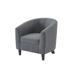 Avis But Fauteuil fixe BROWNIE tissu gris foncé