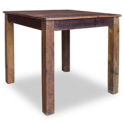 Avis vidaXL Table à manger bois de récupération mélangé 82x80x76 cm