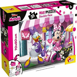 Avis Lisciani, Maxi Puzzle pour enfants à partir de 3 ans, 35 pièces, 2 en 1 Double Face Recto / Verso avec le dos à colorier - Disney Minnie 74136