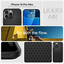 Spigen Sgp Coque iPhone 14 Pro Max Renforcée Motif Géométrique Spigen Liquid Air Noir Mat