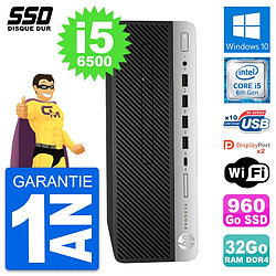 PC HP ProDesk 600 G3 SFF Intel Core i5-6500 RAM 32Go SSD 960Go Windows 10 Wifi · Occasion 