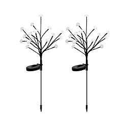 2PCS solaire jardin lumière branche d'arbre lampe extérieure étanche paysage pelouse lampe