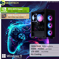 Sedatech PC Gamer • AMD Ryzen 9 5900X • RTX4070 Super • 32 Go RAM • 2To SSD M.2 • Windows 11