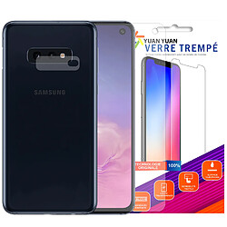 Verre trempé pour Samsung Galaxy S10E SM-G970F + Verre Trempé Camera Arrière Protecteur-Film Protection en Verre Trempé-Visiodirect-