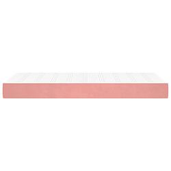 Avis vidaXL Matelas de lit à ressorts ensachés rose 80x210x20 cm velours