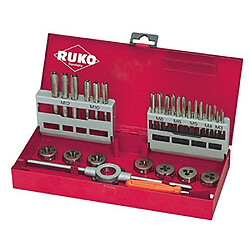 Ruko 245 010 HSS-G Lot de 31 outils de filetage M3 - M12 dans leur boîte de rangement 