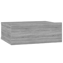 vidaXL Table de chevet flottante Sonoma gris 40x30x15 cm