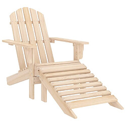 Maison Chic Chaise de jardin avec repose-pied - Fauteuil d'extérieur Adirondack et table Sapin -MN63833 pas cher