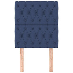 Avis Maison Chic Lot de 2 Têtes de lit design Bleu pour chambre - Décoration de lit 80x7x78/88 cm Tissu -MN37999