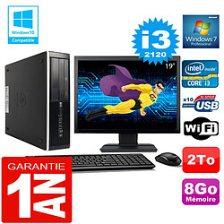 PC HP Compaq 8300 SFF Core I3-2120 Ram 8Go Disque 2 To Wifi W7 Ecran 19" - Occasion