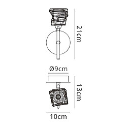 Luminaire Center Applique murale Iku avec interrupteur 1 Ampoule G9, nickel satiné