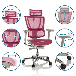 Avis Chaise de bureau / Fauteuil de direction ERGOHUMAN SLIM G GEN2 Tissu maille rose hjh OFFICE