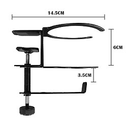 Avis Universal Support de casque métallique rotatif à 360 degrés Porte casque multifonction 2 en 1