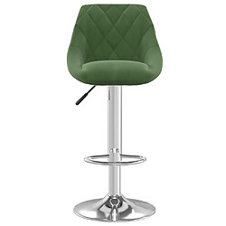 Avis vidaXL Tabourets de bar lot de 2 vert foncé velours