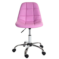 Acheter Mendler Fauteuil de bureau Lier, chaise pitovante, siège baquet, similicuir ~ rose