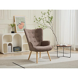 Vente-Unique Fauteuil en tissu taupe VATELY