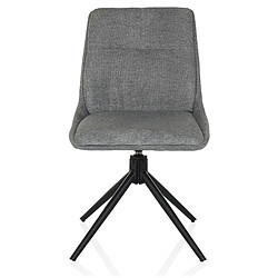 Chaise visiteur / chaise de salle à manger TARVISO I tissu gris hjh LIVING