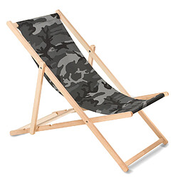 Chaise longue de jardin GreenBlue GB183 camouflage gris