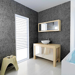 Ensemble meuble de salle de bain 120 cm 2 portes et armoire de toilette miroir bois chene CEDAM