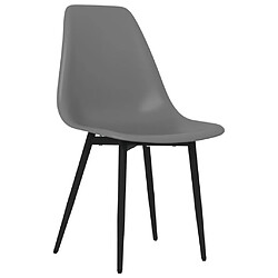 Avis Maison Chic Lot de 2 Chaises à manger,Chaise pour cuisine,Solide Structure gris PP -MN49939