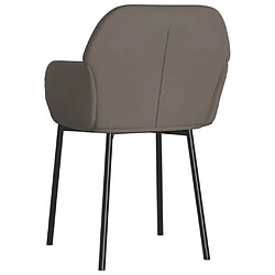 Avis vidaXL Chaises à manger lot de 2 Gris foncé Velours