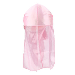 2pcs Casquettes Unisexe Bandanas Soyeux Durags Longue Queue - Rose