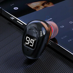 Acheter S980 Casque Bluetooth Unique Affichage Numérique Mains Libres Écouteur Mini Intra-Auriculaire Invisible Casque D'Affaires Noir