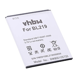 vhbw Batterie remplacement pour Lenovo BL219 pour smartphone (1900mAh, 3,7V, Li-ion) 