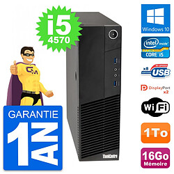 PC Lenovo ThinkCentre M83 SFF Intel i5-4570 RAM 16Go Disque 1To Windows 10 Wifi · Occasion 